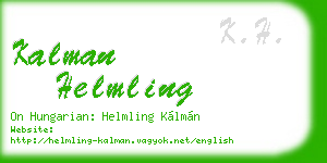 kalman helmling business card